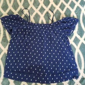 Blue Shirt w/White Print